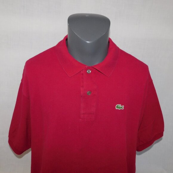 Lacoste Mens 9 (4XL) Burgundy Pique Polo Shirt - Picture 2 of 13